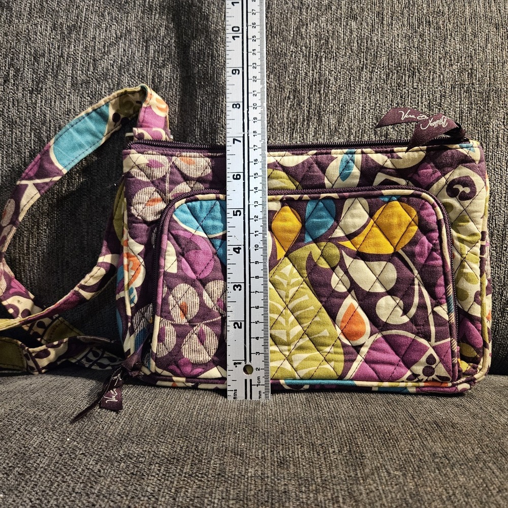 Vera Bradley Plum Crazy Cross Body Bag Purse - Retired‎ Pattern - Picture 8 of 9